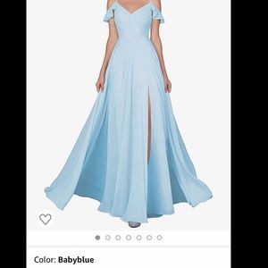 Cold Shoulder Slit Bridesmaid/Prom Dress